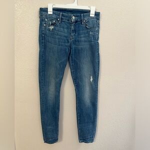 Mother The Looker Graffiti Girl Size 28 Jeans Medium Wash